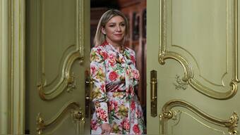 Spokeswoman of Russia's Foreign Ministry Maria Zakharova arrives for a joint press conference of Russia's Foreign Minister Sergei Lavrov and Saudi Arabia's Foreign Minister Prince Faisal bin Farhan Al Saud following their meeting in Moscow, Russia, on July 4, 2025. Reuters File