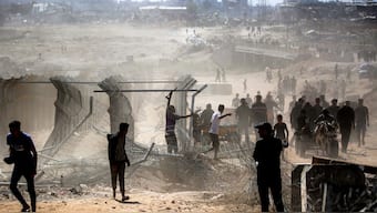 Gaza's civil defence agency said on October 10 that Israeli forces have begun pulling back from parts of the territory, particularly in Gaza City and Khan Yunis. Image- AFP