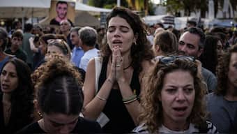 Thousands of jubilant Israelis gathered in a Tel Aviv square on October 9, hopeful for the return of hostages held in Gaza since two years of fear and worry, after Israel and Palestinian factions reached a hostage release and truce deal in a major step towards ending the war.- Image- AFP