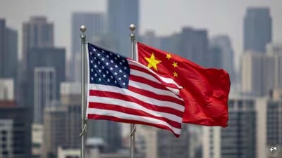 The AI-generated image shows flags of the United States and China. (Representational Image)