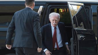 Former Trump administration national security adviser John Bolton, arrives for his arraignment at the Greenbelt Federal Courthouse in Greenbelt, Md., Friday, Oct. 17, 2025. (AP Photo/Rod Lamkey, Jr.)

