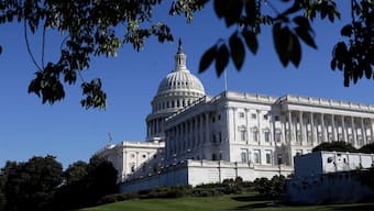 The U.S. Capitol is photographed Friday, Oct. 10, 2025, in Washington. (AP Photo)
