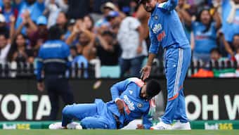 Shreyas Iyer is receiving treatment in Sydney for a ribcage injury he suffered in the third ODI. Image: Reuters
