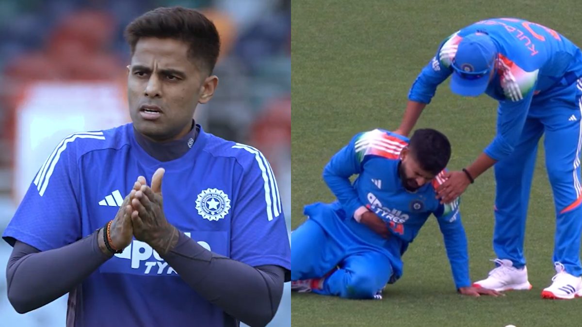 Suryakumar Yadav shared details about Shreyas Iyer’s injury and recovery while speaking to media on Tuesday. Images: BCCI/Star Sports  Suryakumar Yadav shared details about Shreyas Iyer’s injury and recovery while speaking to media on Tuesday. Images: BCCI/Star Sports
