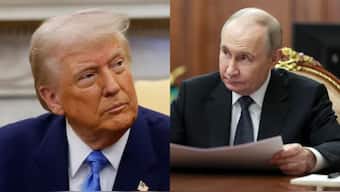 File photos of Donald Trump (left) and Vladimir Putin