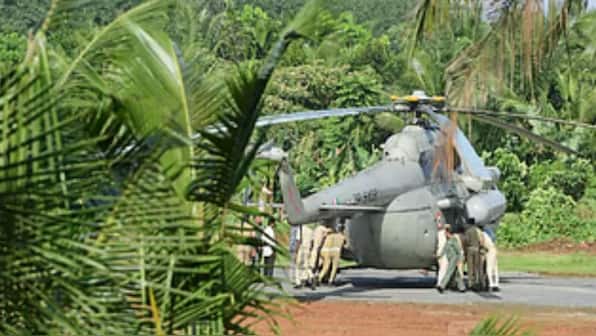 Video: Helicopter wheels sink on freshly poured helipad as President Murmu lands in Kerala