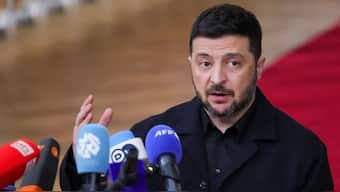 Ukrainian President Volodymyr Zelenskyy attends the EU leaders' summit in Brussels, Belgium, on October 23, 2025 (Reuters)