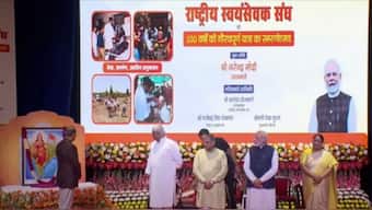 Prime Minister Modi participated as the Chief Guest in the centenary celebrations of the Rashtriya Swayamsevak Sangh (RSS) held at the Dr. Ambedkar International Centre in New Delhi.