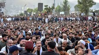 Members of the Awami Action Committee (AAC) rallied in Muzaffarabad, the capital of Pakistan-administered Kashmir, on 29 September 2025, taking part in a demonstration (Image credit: AFP)
