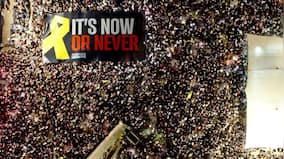 Tens of thousands in Israel rally for release of hostages, raise concerns over far-right's interference