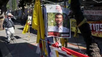 A poster of hostage Bipin Joshi, a citizen of Nepal, displayed at the protest camp for hostages kidnapped during the deadly October 7 attack, in the vicinity of Israeli Prime Minister Benjamin Netanyahu's Jerusalem residence. After 738 days, his body was released to Israel with officials informing the family of the loss. File image/Reuters