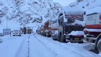 Snowfall was reported in most parts of Lahaul Spiti, including Sissu, Gondhla, Tandi, Jispa, Darcha, Sarchu and Koksar. (Photo: PTI)