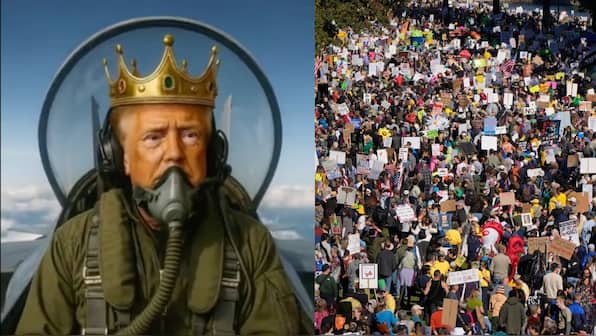 Trump shares AI video mocking 'No Kings' protests as millions march against his government