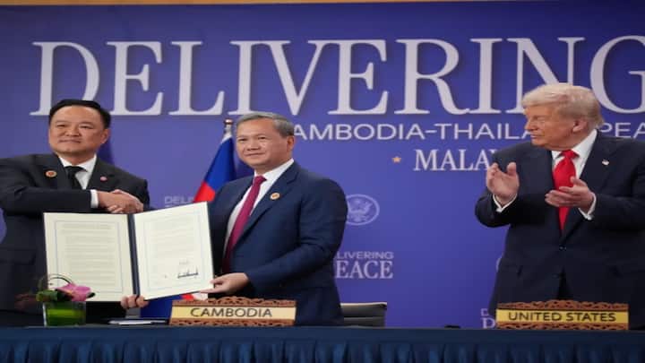 Trump oversees signing of Thailand-Cambodia ceasefire deal as he begins his Asia tour