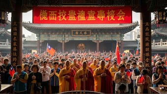 Over 10,000 Taiwanese took part in Beijing-backed religious trips to China, raising concerns of political influence.