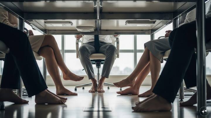 Happy soles: Why offices are asking employees to work without shoes Happy soles: Why offices are asking employees to work without shoes