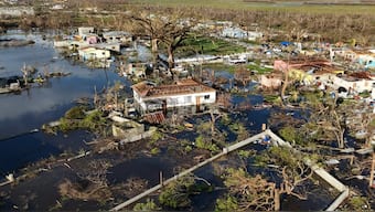  An aerial view of Black River, Jamaica, Thursday, Oct. 30, 2025, in the aftermath of Hurricane Melissa. AP