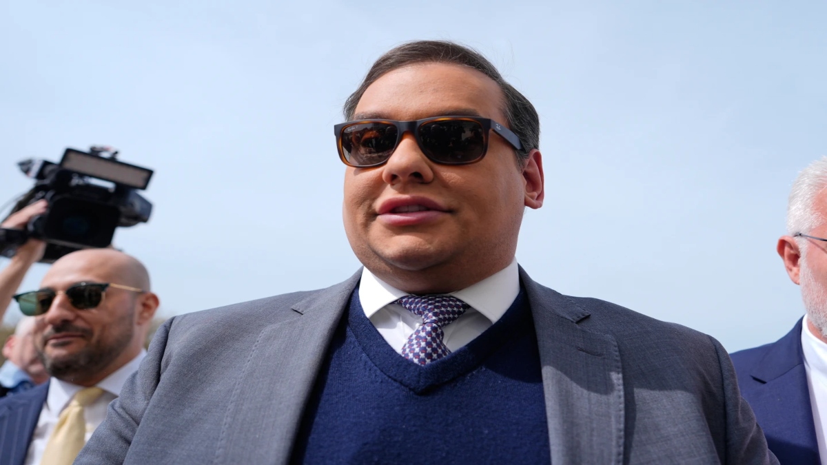 Former U.S. Rep. George Santos arrives at federal court for sentencing, April 25, 2025, in Central Islip, N.Y. AP Former U.S. Rep. George Santos arrives at federal court for sentencing, April 25, 2025, in Central Islip, N.Y. AP