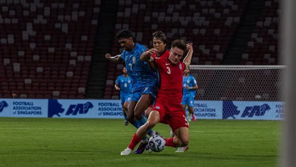 India vs Singapore Football Live, Asian Cup 2027 Qualifier: India stare at elimination as Singapore score on counter-attack; IND 1-2 SGP