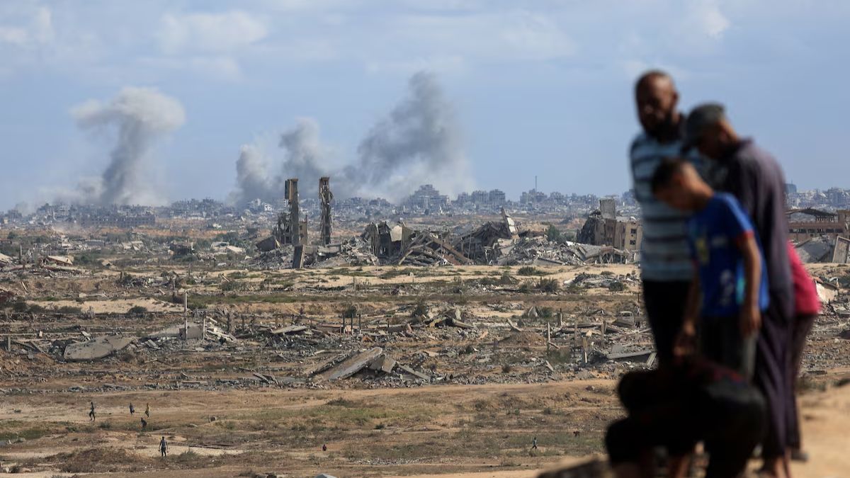 (File) Two years after the October 7 attack, Gaza lies in ruins. Entire neighbourhoods have been flattened, and the humanitarian crisis continues. Reuters (File) Two years after the October 7 attack, Gaza lies in ruins. Entire neighbourhoods have been flattened, and the humanitarian crisis continues. Reuters