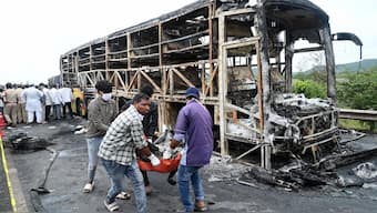 Kurnool bus accident: The massive blaze claimed at least 20 lives and left many others injured. Around 21 passengers jumped out of the window, saving their lives. AP