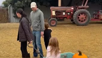 Meghan Markle and Prince Harry visit a pumpkin patch with kids Prince Archie and Princess Lilibet ahead of Halloween