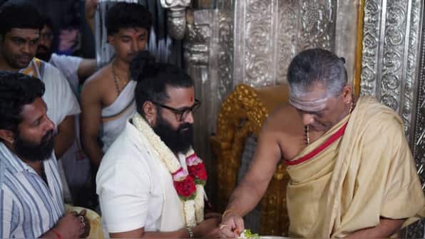 Rishab Shetty visits Mysuru to seek blessings of goddess Chamundeshwari and Shrikanteshwara temple post 'Kantara: Chapter 1' success