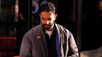 Manchester United manager Ruben Amorim arrives before a match. Image: Reuters