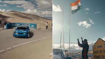 Sanam Sekhon created a world record by drifting on the highest motorable pass. Image: JKTyre