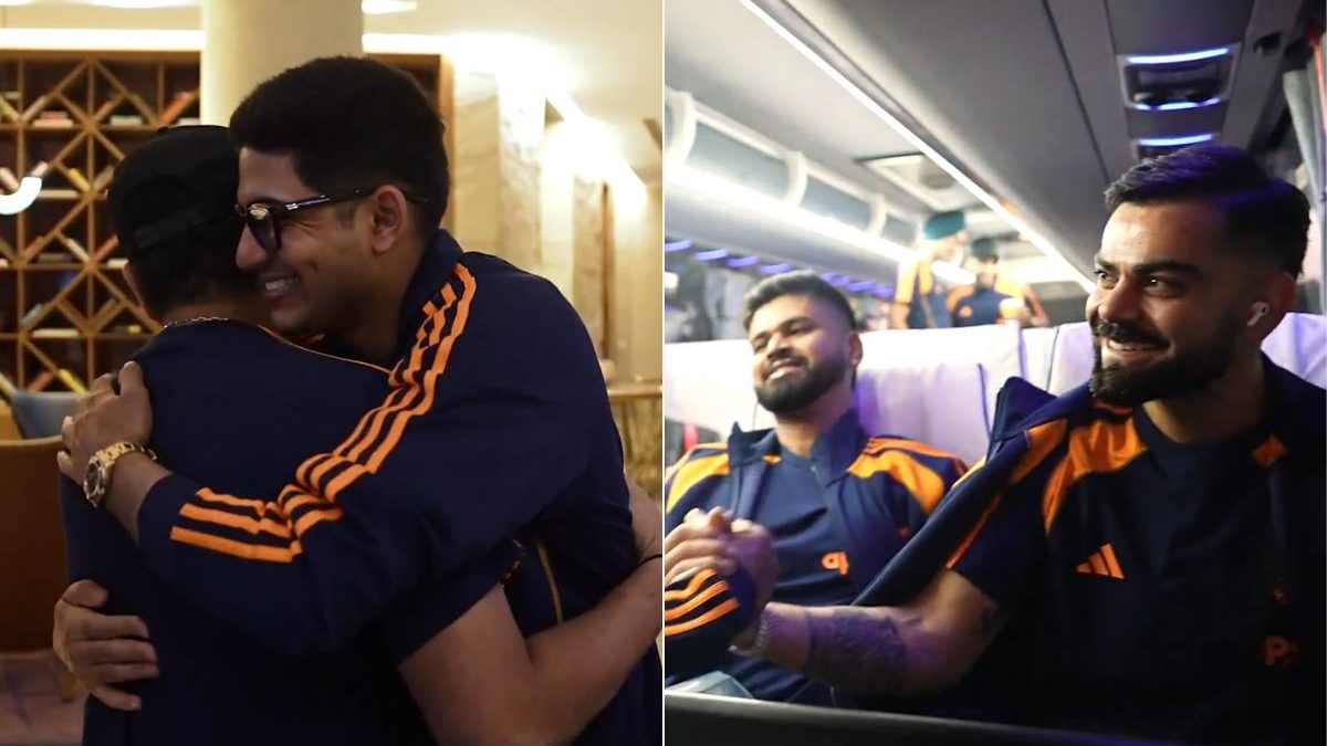 Shubman Gill meeting Rohit Sharma for first time after taking over captaincy. Image: BCCI Shubman Gill meeting Rohit Sharma for first time after taking over captaincy. Image: BCCI