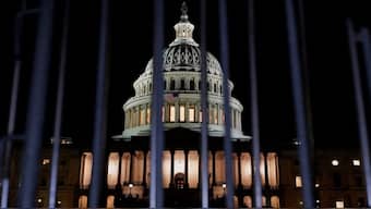 The US Capitol, hours before a partial government shutdown is set to take effect, in Washington, DC. Reuters