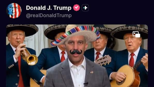 What's the row over sombrero videos that Donald Trump keeps posting?