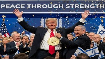 After Israel voted in favour of Trump's Gaza peace plan, the office of Benjamin Netanyahu posted this AI-generated image of the US president winning the Nobel Peace prize. Image Courtesy: @IsraeliPM/X