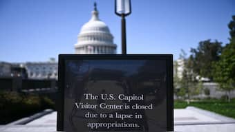 The US Capitol Visitor Center is closed to visitors on the first day of the US government shutdown in Washington, DC. AFP