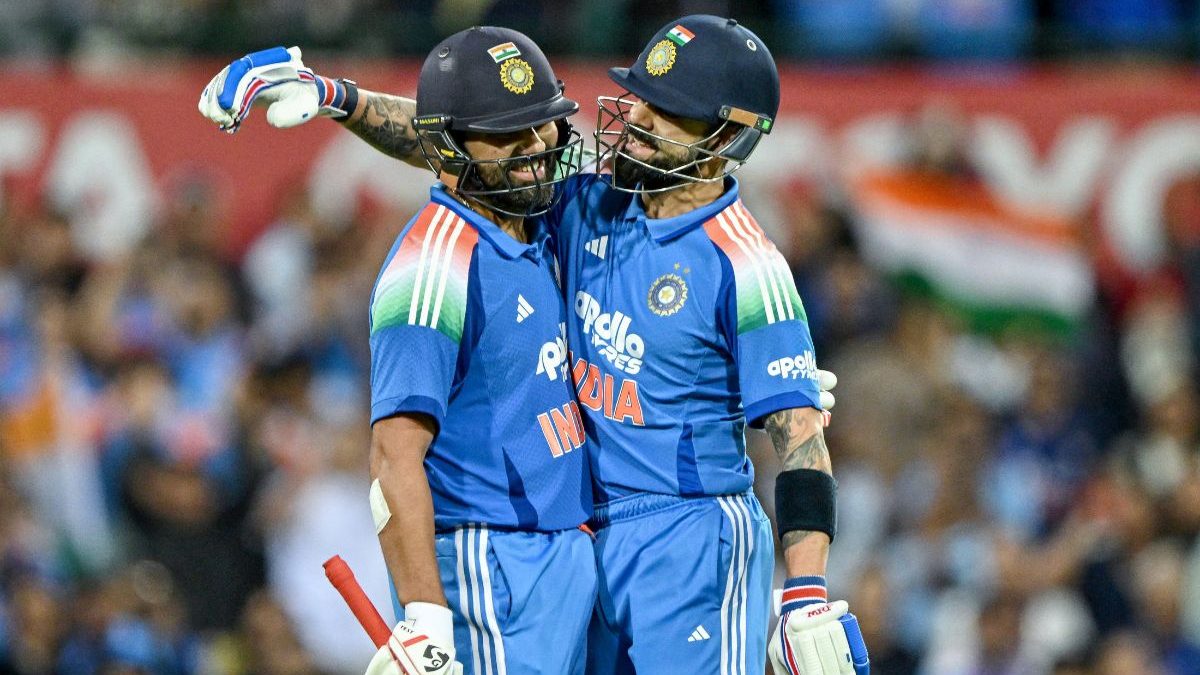 Virat Kohli and Rohit Sharma forged an unbeaten partnership to help India secure the win in the third ODI. Image: AFP Virat Kohli and Rohit Sharma forged an unbeaten partnership to help India secure the win in the third ODI. Image: AFP