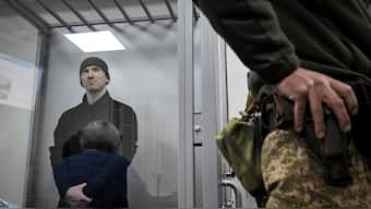 Russian soldier Kurashov, accused of committing a war crime, attends a court hearing expected to deliver a verdict in Zaporizhzhia. Reuters