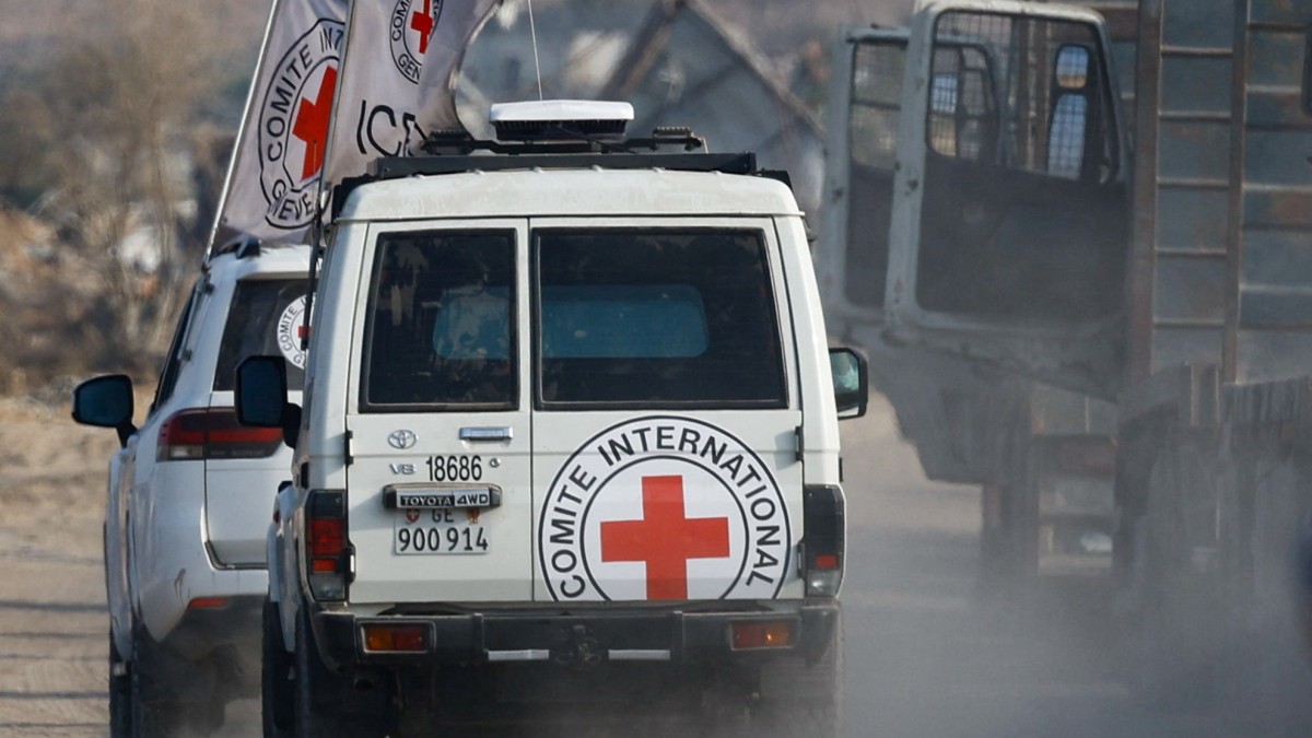 Red Cross vehicles transport a body, identified by Hamas as deceased Israeli soldier Hadar Goldin, in Deir Al-Balah, central Gaza Strip, November 9, 2025. Reuters Red Cross vehicles transport a body, identified by Hamas as deceased Israeli soldier Hadar Goldin, in Deir Al-Balah, central Gaza Strip, November 9, 2025. Reuters