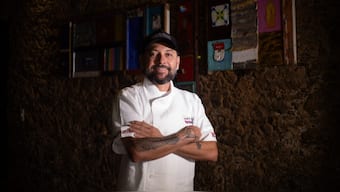 Chef Saulo Jennings poses at his restaurant Casa do Saulo Quinta de Pedras in Belem, Para state, Brazil. AFP
