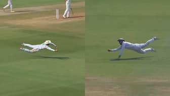 Aiden Markram took an amazing Superman-like catch to dismiss Nitish Kumar Reddy on Monday. Images: JioHotstar