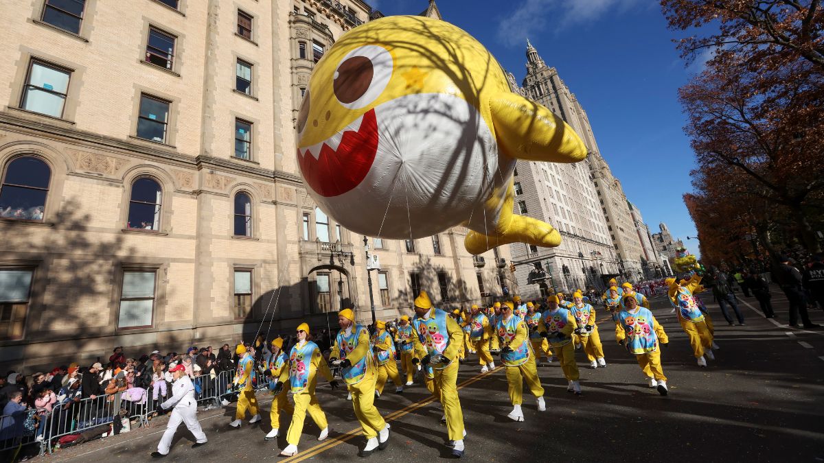 Baby shark balloon flies during the 97th Macy's Thanksgiving Day Parade in Manhattan, New York City, US, November 23, 2023. File Image/Reuters Baby shark balloon flies during the 97th Macy's Thanksgiving Day Parade in Manhattan, New York City, US, November 23, 2023. File Image/Reuters