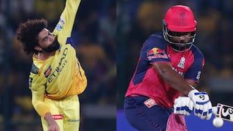 CSK has pulled off one of the biggest trades in IPL history by sending Ravindra Jadeja to RR and acquiring Sanju Samson. Images: Reuters