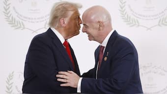 Donald Trump with Gianni Infantino in Sharm el Sheikh