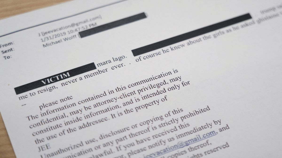 A newly released email from disgraced late financier and sex offender Jeffrey Epstein, referencing his former companion Ghislaine Maxwell and US President Donald Trump, is seen in this handout image released by Democrats on the House Oversight Committee in Washington, DC, US, on November 12, 2025. A newly released email from disgraced late financier and sex offender Jeffrey Epstein, referencing his former companion Ghislaine Maxwell and US President Donald Trump, is seen in this handout image released by Democrats on the House Oversight Committee in Washington, DC, US, on November 12, 2025.