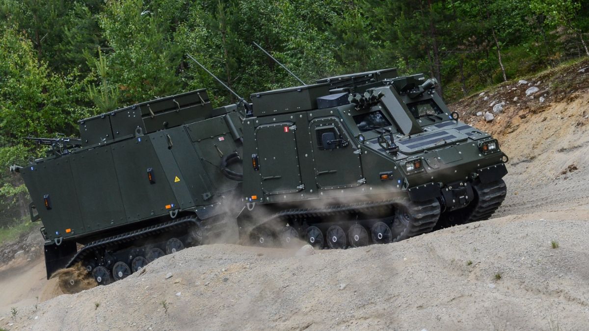 The undated photograph shows BAE System's BvS10 all-terrain vehicle. (Photo: BAE Systems) The undated photograph shows BAE System's BvS10 all-terrain vehicle. (Photo: BAE Systems)