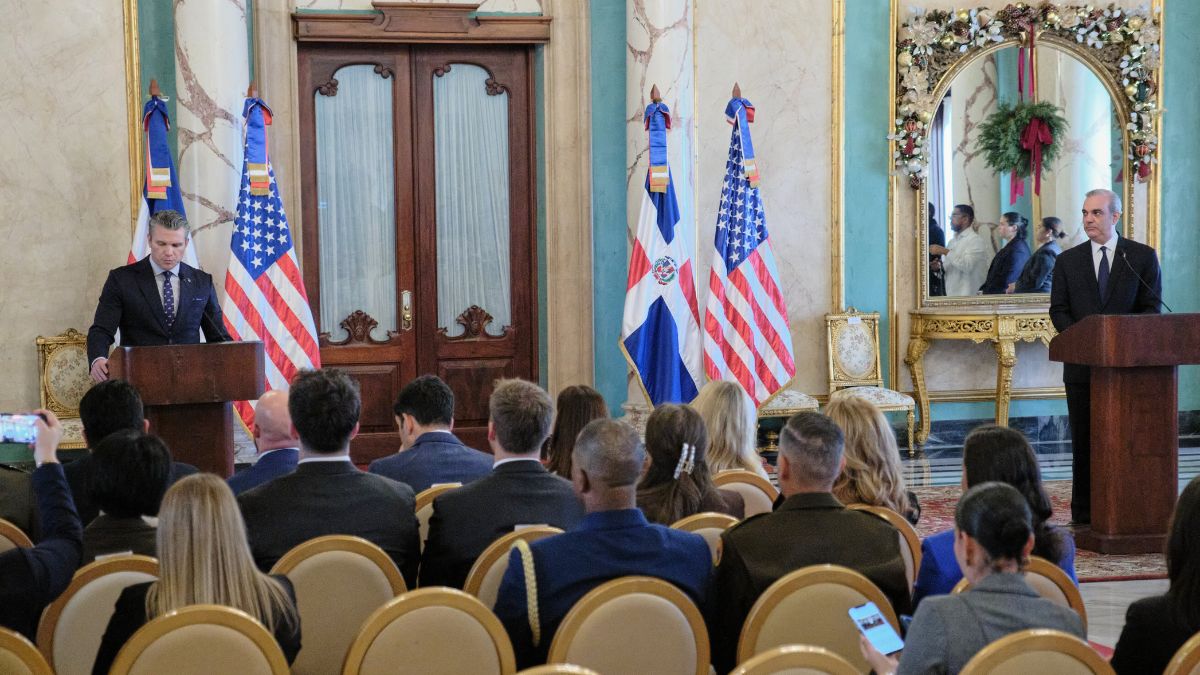 US Secretary of Defense Pete Hegseth, left, and Dominican Republic President Luis Abinader speak during a press conference at the National Palace in Santo Domingo, Dominican Republic, Wednesday, on November 26, 2025. (Photo: Ricardo Hernadez/AP) US Secretary of Defense Pete Hegseth, left, and Dominican Republic President Luis Abinader speak during a press conference at the National Palace in Santo Domingo, Dominican Republic, Wednesday, on November 26, 2025. (Photo: Ricardo Hernadez/AP)