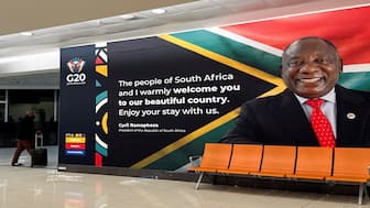 A person arrives at the O.R. Tambo International Airport, as South Africa prepares to host the G20 Summit from November 22 to 23, in Johannesburg, South Africa, on Thursday. Reuters

