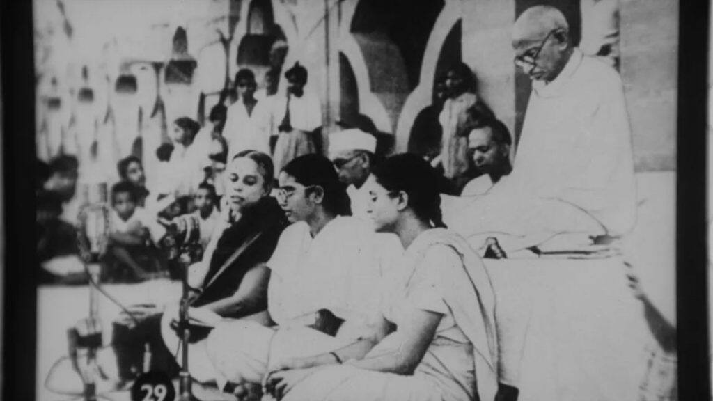Prayer meeting at Birla House after which Gandhi was shot by Godse. Wikimedia Commons