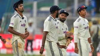 India's players leave the ground at the end of the first day of the second cricket test match between India and South Africa in Guwahati, India, Saturday, Nov. 22, 2025. AP