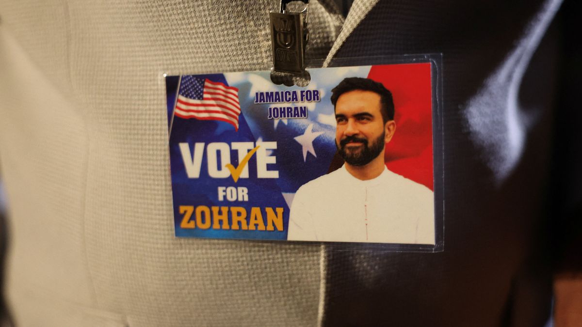 A person wears a lanyard with a message of support for Zohran Mamdani, the Democratic candidate for New York City mayor, ahead of a campaign rally on the eve of election day, in the Queens borough of New York City, US, November 3, 2025. File Image/Reuters A person wears a lanyard with a message of support for Zohran Mamdani, the Democratic candidate for New York City mayor, ahead of a campaign rally on the eve of election day, in the Queens borough of New York City, US, November 3, 2025. File Image/Reuters