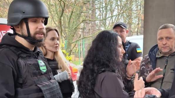 Angelina Jolie’s surprise visit to Ukraine draws scrutiny of her companions